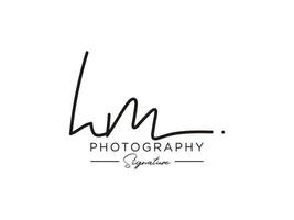 lettre hm signature logo template vecteur