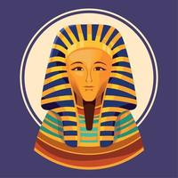 tête de pharaon égyptien vecteur