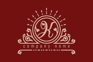 conceptions de logo belove monogramme lettre k. vecteur