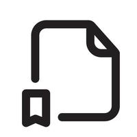 icône de fichiers de signet avec style de contour vecteur