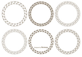 Formes de cercle décoratif vecteur