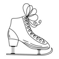 icône de skate dessiné à la main dans le style doodle. icône de vecteur de skate pour la conception de sites Web isolée sur fond blanc.