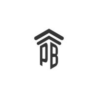 pb initiale pour la conception du logo du cabinet d'avocats vecteur
