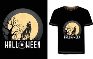 conception de t-shirt graphique à la mode halloween vecteur