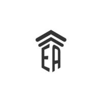 ea initiale pour la conception du logo du cabinet d'avocats vecteur