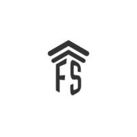 fs initiale pour la conception du logo du cabinet d'avocats vecteur