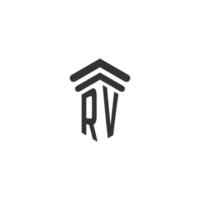rv initiale pour la conception du logo du cabinet d'avocats vecteur