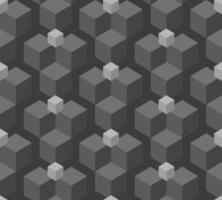 arrière plan géométrique motif cube forme gris vecteur