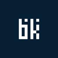 logo monogramme initial bk avec style géométrique vecteur