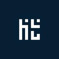 ht logo monogramme initial avec style géométrique vecteur