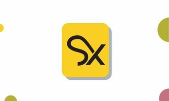 alphabet lettres initiales monogramme logo sx, xs, s et x vecteur