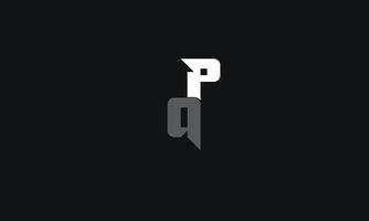 alphabet lettres initiales monogramme logo dp, pd, d et p vecteur