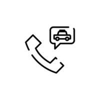appel, centre, téléphone ligne pointillée icône illustration vectorielle modèle de logo. adapté à de nombreuses fins. vecteur