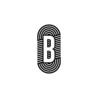 concept de conception de logo simple lettre moderne noir b vecteur