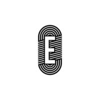 concept de conception de logo simple lettre moderne noir e vecteur