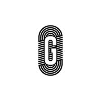 concept de conception de logo simple lettre moderne noir g vecteur