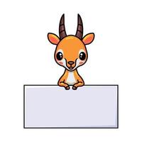 mignon petit dessin animé de gazelle avec signe vierge vecteur