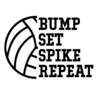 bump set spike répéter vecteur