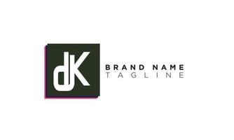 alphabet lettres initiales monogramme logo dk, kd, d et k vecteur