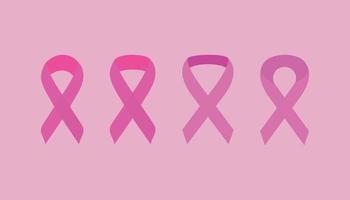 conception de symbole de ruban de sensibilisation au cancer du sein. vecteur