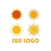 soleil - été, icône, vecteur, illustration, symbole, conception vecteur