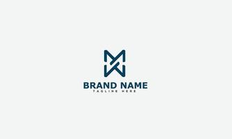 mw modèle de conception de logo élément de marque graphique vectoriel