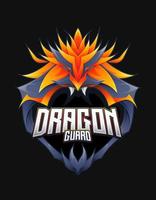 conception vectorielle de logo de jeu e-sport mascotte dragon vecteur