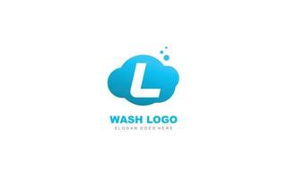 l nuage de logo pour la société de marque. illustration vectorielle de modèle de lettre pour votre marque. vecteur