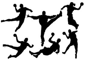Vecteur de silhouette de handball gratuit