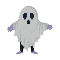 costume de fantôme d'halloween vecteur