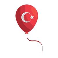 ballon drapeau turquie vecteur