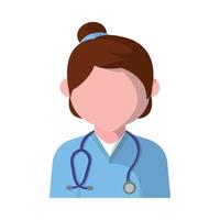 profession de femme médecin vecteur