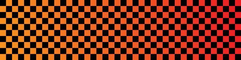 modèle sans couture de carrés noirs et orange. drapeau à damiers. illustration vectorielle. vecteur