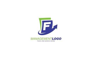 f gestion du logo pour l'entreprise. illustration vectorielle de modèle de lettre pour votre marque. vecteur