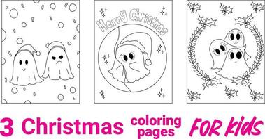 conception d'art en ligne pour la page de coloriage des enfants. illustration vectorielle. isolé sur fond blanc. ornement de noël coloriage isolé vecteur