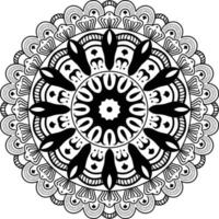 fleur de pétale de motif de cercle du mandala avec des motifs de relaxation de mandala floral vectoriel conception unique avec arrière-plan, motif dessiné à la main, méditation de concept et mandala relaxant