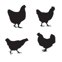 fichier de silhouette vecteur de poule