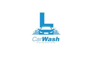 l logo carwash pour l'identité. illustration vectorielle de modèle de voiture pour votre marque. vecteur