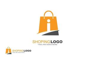 i logo boutique en ligne pour la société de marque. illustration vectorielle de modèle de sac pour votre marque. vecteur
