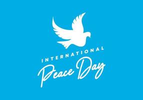 fond de la journée internationale de la paix le 21 septembre avec pigeon vecteur