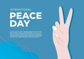 fond de la journée internationale de la paix le 21 septembre avec la main de la paix vecteur