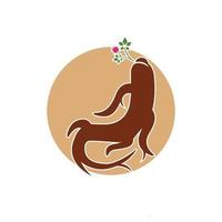 modèle de conception ginseng vector icon illustration