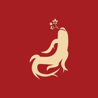 modèle de conception ginseng vector icon illustration