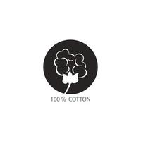 conception de symbole d'illustration vectorielle d'icône de coton. vecteur