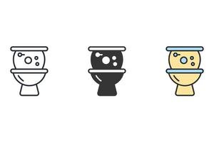 icônes de toilettes symboles éléments vectoriels pour le web infographique vecteur