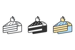 gâteau au chocolat icônes symbole éléments vectoriels pour le web infographique vecteur
