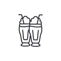 milkshake icônes symbole vecteur éléments pour infographie web