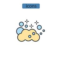 icônes de propreté symboles éléments vectoriels pour le web infographique vecteur