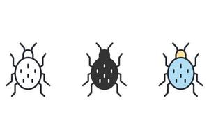 icônes d'insectes symboles éléments vectoriels pour le web infographique vecteur