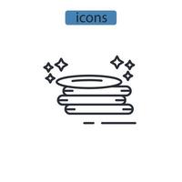 icônes de blanchisserie symboles éléments vectoriels pour le web infographique vecteur